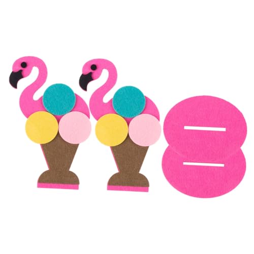 minkissy 6 Stück Teiliges Sommer Filz Dekorationsset mit Flamingo Ananas und Kaktus Kreative Tischdeko für Hawaii Partys Festtagsgestaltung für Zuhause und Büro von minkissy