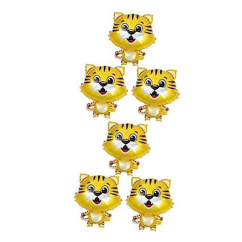 minkissy 6 Stück Teiliges Tiger Folienballon aus Aluminium Bunte Cartoon Tier Luftballons für Kindergeburtstag Shower Partydekoration Metallic Folienballons für Festlichkeiten minkissy 6 Stück Teiliges Tiger Folienballon aus Aluminium Bunte Cartoon Tier Luftballons für Kindergeburtstag Shower Partydekoration Metallic Folienballons für Festlichkeiten von minkissy