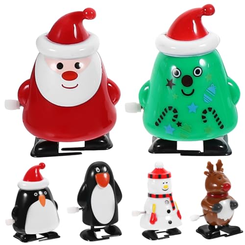 minkissy 6 Stück Teiliges Weihnachts Aufziehspielzeug mit Lustigen Figuren Buntes Cartoon Design Batteriefrei Sichere Kunststoffkonstruktion als Partygeschenk und Weihnachts Mitgebsel minkissy 6 Stück Teiliges Weihnachts Aufziehspielzeug mit Lustigen Figuren Buntes Cartoon Design Batteriefrei Sichere Kunststoffkonstruktion als Partygeschenk und Weihnachts Mitgebsel von minkissy
