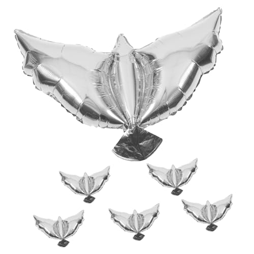 minkissy 6 Stück Weiße Tauben Folienballons Silber Memorial Balloon Dekoration für Hochzeit Geburtstag Party Anlass Symbolischer Friedensballon minkissy 6 Stück Weiße Tauben Folienballons Silber Memorial Balloon Dekoration für Hochzeit Geburtstag Party Anlass Symbolischer Friedensballon von minkissy