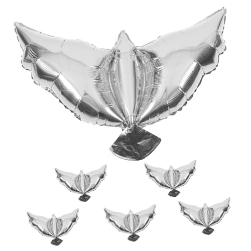minkissy 6 Stück Weiße Tauben Folienballons aus Aluminium Taubenförmige Partydekoration für Hochzeit Geburtstag und Langlebige Friedenssymbole für Festliche Atmosphäre von minkissy