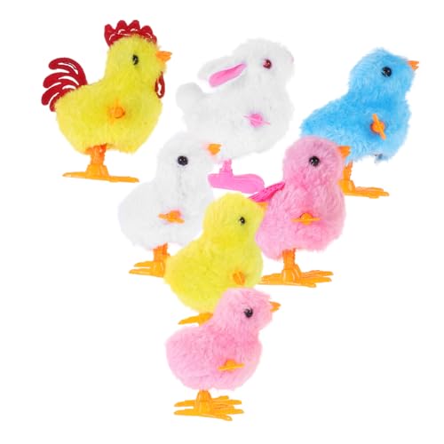minkissy 7 Stück Teiliges Wind Up Aufziehspielzeug mit Flauschigen Hüpfenden Küken und Hasen Realistische Plüschtiere für Motorikförderndes Ostern Mitgebsel Partygeschenk minkissy 7 Stück Teiliges Wind Up Aufziehspielzeug mit Flauschigen Hüpfenden Küken und Hasen Realistische Plüschtiere für Motorikförderndes Ostern Mitgebsel Partygeschenk von minkissy