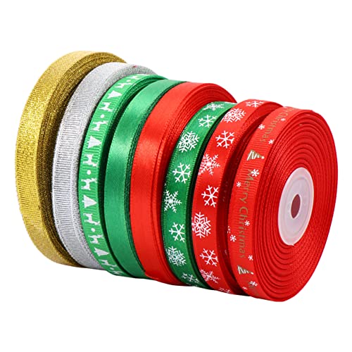 minkissy 8 Rollen 25 Weihnachtsband Weihnachtsbänder basteln Weihnachts-Ripsband weihnachtsverpackungsband seidenband ribbon Geschenkbänder ein Verpackungsband dekoratives Band Schleife minkissy 8 Rollen 25 Weihnachtsband Weihnachtsbänder basteln Weihnachts-Ripsband weihnachtsverpackungsband seidenband ribbon Geschenkbänder ein Verpackungsband dekoratives Band Schleife von minkissy