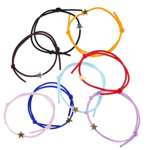 minkissy 8 Stück Pentagramm-armband Für Dekorative Armbänder Trendy Bands Einstellbar Armbänder Stern Gewebtes Armband Sterling Stern-charm-armband Kabel Zierlich Seil minkissy 8 Stück Pentagramm-armband Für Dekorative Armbänder Trendy Bands Einstellbar Armbänder Stern Gewebtes Armband Sterling Stern-charm-armband Kabel Zierlich Seil von minkissy