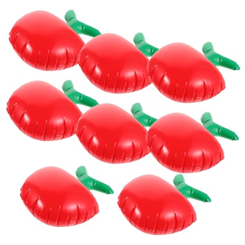 minkissy 8 Stück Teiliges Aufblasbares Apfelballon Robustem PVC Fruchtiges Partydekor und Schulanfang-deko als Kindergeburtstags-accessoire Klassenzimmerfreundlich Farbenfrohe Obst-deko von minkissy