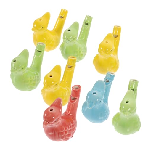 minkissy 8 Stück Teiliges Bunte Keramik Vogelpfeifen für Leicht und Tragbar für Musiklernen Partygeschenke und Kreative Erziehung von minkissy
