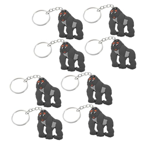 minkissy 8 Stück Teiliges Gorilla Schlüsselanhänger Niedliche Tier Anhänger für Taschen als Party für Schulanfänge mit Modischem Design und Hochwertiger Verarbeitung von minkissy
