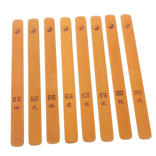 minkissy 8 Stück Teiliges Gravierte Bambus Orakelhölzer für Wahrsagung und Buddhistische Rituale Vintage Blanko Stäbe mit Elegantem Design Vielseitig für Dekoration Sammler und Spirituelle von minkissy