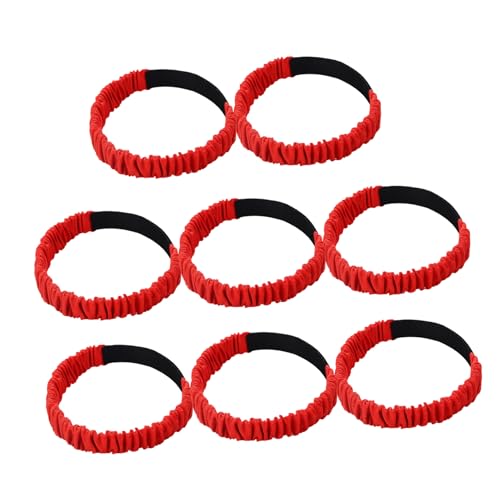 minkissy 8 Stück Zwei-Personen-Dreibeingurt 3-leg-Spiel Stativ -Rennbands 3-legierte Rennbänder Beinbandspiel 3-leg-Rennbänder Elastizitätsband für Stativbänder 210d Oxford-Stoff rot von minkissy