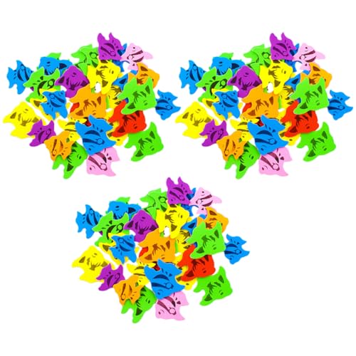 minkissy Bunte Fischform Aufkleber Selbstklebende Eva Sticker für DIY Bastelprojekte Schulmaterial und Kreative Gestaltung Pack von minkissy