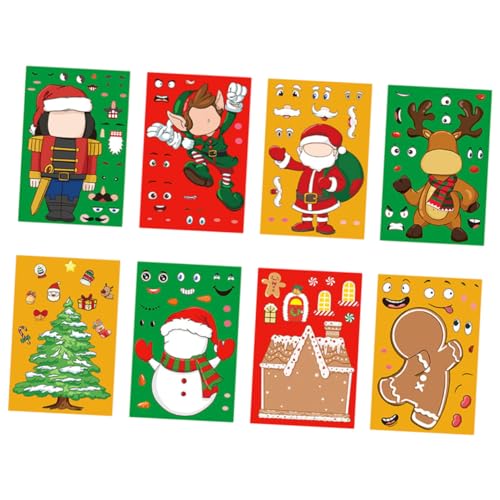 minkissy DIY Weihnachtsaufkleber mit Weihnachtsmann Motiven Selbstklebende Weihnachtsdeko Sticker in Leuchtenden Farben zum Basteln mit Kindern für Festliche Geschenkverpackungen minkissy DIY Weihnachtsaufkleber mit Weihnachtsmann Motiven Selbstklebende Weihnachtsdeko Sticker in Leuchtenden Farben zum Basteln mit Kindern für Festliche Geschenkverpackungen von minkissy