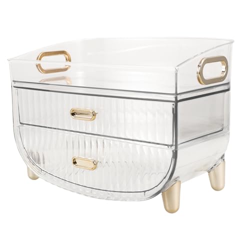 minkissy Desktop -Schmuckschatulle Make-up-Organizer für die Theke Organizer für Parfüm Make-up-Organizer-Arbeitsplatte Hautpflege- und Make-up-Organizer Plastik Transparent von minkissy