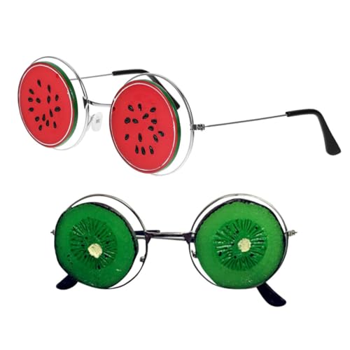 minkissy Favor 2 Stücke Obst Gläser Dekorationen Prop Gläser Für Hochzeit Strand Brillen Wassermelone von minkissy