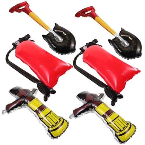 minkissy Feuerlöscher Luftballons und Schaufelballons für Feuerwehr Geburtstagsfeier Deko für Feuerwehr Partys Langlebig Hochwertiger Aluminiumfolie Gefertigt von minkissy