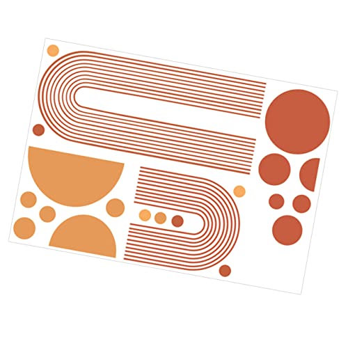 minkissy Geometrische Wandaufkleber Satz für Wohnzimmer Selbstklebende PVC Wandtattoos Abnehmbare Tapeten Design Dekorative Wanddeko für Glatte Oberflächen von minkissy