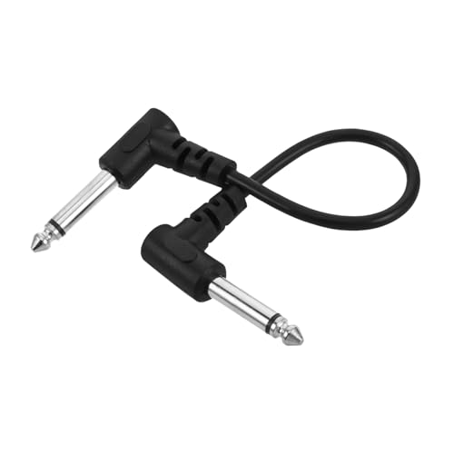 minkissy Gitarrenkabel mit Abgewinkeltem Stecker Hochwertiges Instrumentenkabel für Gitarre Bass und Tastaturen Geräuschfreie Audioübertragung Einfaches Plug And Play für Pedalboards von minkissy