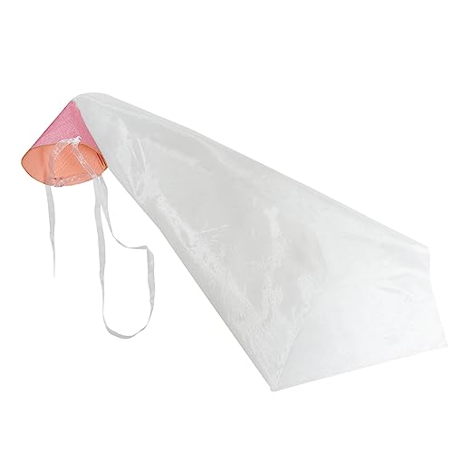 minkissy Glitzer Mesh Partyhut Geburtstagshut für Mädchen und Frauen Netzstoff Prinzessin Partyaccessoire Einheitsgröße Rosa Geburtstagsparty Dekoration von minkissy