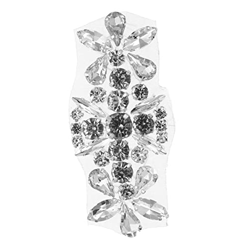 minkissy Glitzernder für DIY Nähprojekte Hochwertige Perlen Applikation für Brautgürtel Kreative Bastelarbeiten Silberne Farbvariante für Kleidung von minkissy