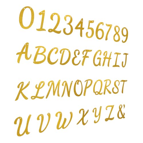 minkissy Glitzerpuder Dekoration Happy Birthday Gold Party Dekoriertes Alphabet Banner DIY Geburtstagsetiketten Happy Birthday Banner Dekorationen Goldbuchstaben Für Wand Party Buchstaben von minkissy