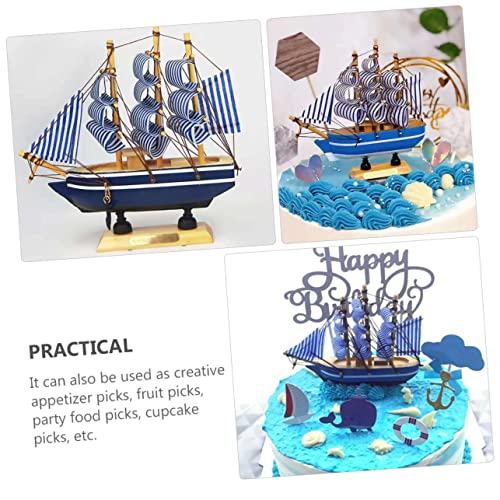 minkissy Graduation Cake Topper Segelboot Dekoration Kreatives Kuchenornament für Abschlussfeier Leicht Tragbar Party Tortendeko Besonderes Festtagszubehör von minkissy