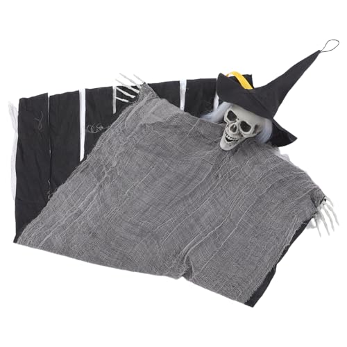 minkissy Grauer Geist mit Verstellbaren und Kopf für Gruselige Effekte für Garten Terrasse und Innenräume von minkissy