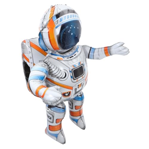 minkissy Großer Astronaut Luftballon Weltraum Deko Geburtstag Party Szene Dekoration für Innen Außen Vielseitig Einsetzbar Geburtstags und Themenfeier von minkissy