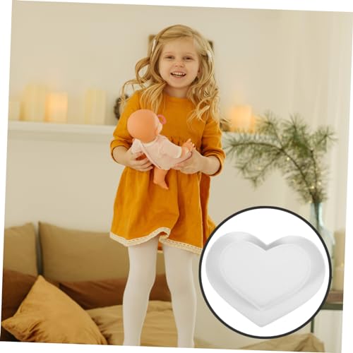 minkissy Herzförmiger Mini Hut für Puppen Weißer Lolita Samtstoff Leichter Eva Stoff Vielseitig für DIY Party und Hochzeitsdekoration Modisches Puppenzubehör von minkissy