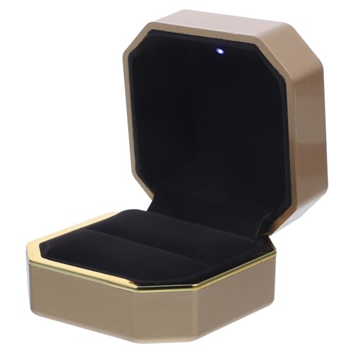 minkissy Hochwertige LED Ringbox Form Dekorative Schmuckschatulle für Verlobung Hochzeit und Besondere Anlässe Tragbar und Bruchsicher für an minkissy Hochwertige LED Ringbox Form Dekorative Schmuckschatulle für Verlobung Hochzeit und Besondere Anlässe Tragbar und Bruchsicher für an von minkissy