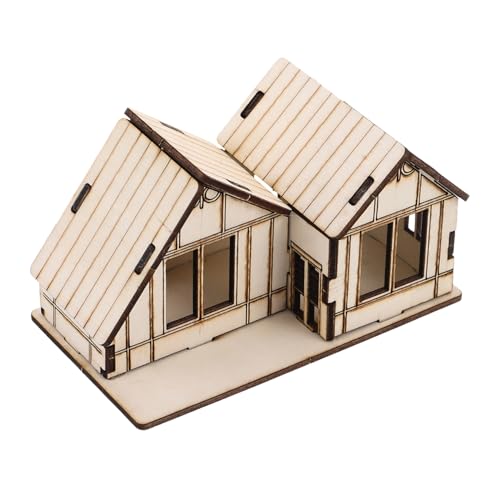 minkissy Holzbausatz Miniaturhaus Präzise DIY Modellbausatz für Kreative Bastelsets Holzhaus Miniatur Szene Sandkasten Dekoration Lernspielzeug von minkissy