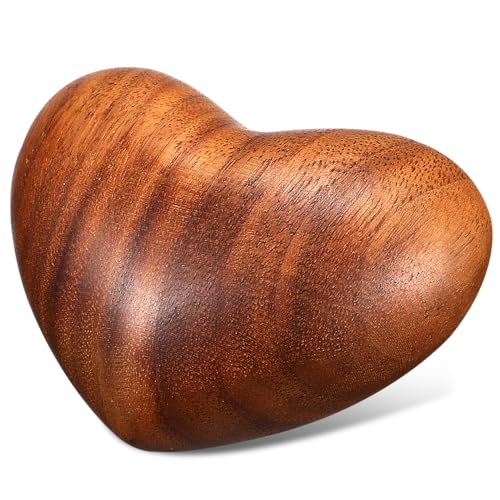 minkissy Holzherz Zum Tragen in Naturholzfarbe Handgefertigtes Herzornament in Herzform Zum Entspannen Und Dekorieren Für Zuhause von minkissy