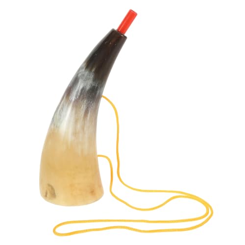 minkissy Horn Piraten Cosplay Requisite aus Rinderhorn Dekoratives Blasrohr für Halloween Kostümpartys und Rollenspiele Mehrfach Verwendbar Sicher und Attraktiv Zufällige Zufällige Farbe von minkissy