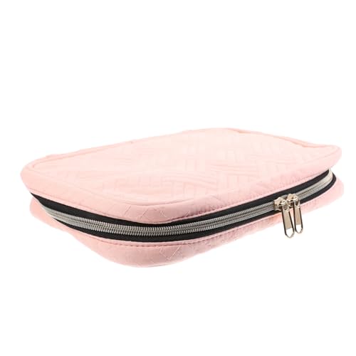 minkissy Kasten Reise-Halskettenetui kleines Schmuck-Reiseetui groß reise schmuckschatulle Reise-Schmuck-Organizer Hochzeit Fall reisender schmuckhalter Reise-Kettenhalter Polyester Rosa von minkissy