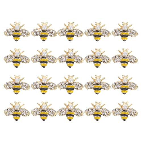 minkissy Legierung Schmuck Maniküre Dekorationen Biene DIY Charms Juwelen Nagel Ornamente Kreative Glänzende D Strass Charm Handwerk Aufkleber Dekoration für Kunst Aufkleber Zubehör Schicke Form von minkissy