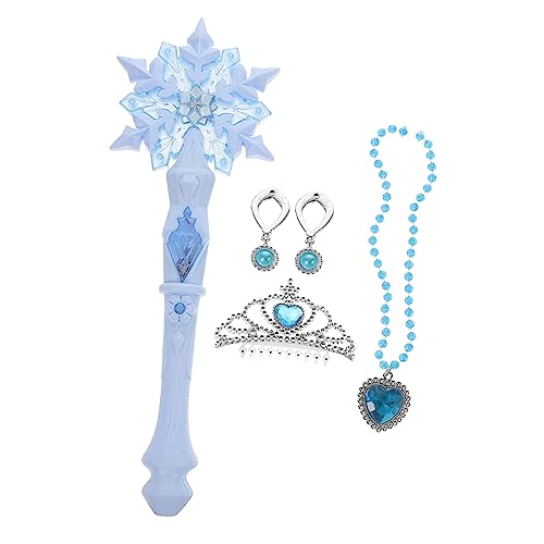 minkissy Leuchtstab Schneeflocken Glitzerstab Blauer Farbverlauf Sicherer Party Zauberstab Langlebiges LED für Geburtstage und Festdeko Vielseitiger Spaß von minkissy