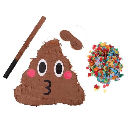 minkissy Lustige Poop Pinata mit Augenmaske und Konfetti Hängende Partydekoration für Erwachsene Partyspiel Zubehör für Geburtstag und Fest Zufällige Farbe minkissy Lustige Poop Pinata mit Augenmaske und Konfetti Hängende Partydekoration für Erwachsene Partyspiel Zubehör für Geburtstag und Fest Zufällige Farbe von minkissy
