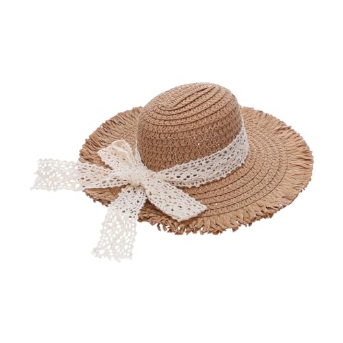 minkissy Mini Strohhut Miniatur Geflochtene Kappe mit Feiner Spitzenverzierung Kunsthandwerk Puppenhut für DIY Puppenkostüm und Haus Dekoration Charmantes Accessoire für Puppen und minkissy Mini Strohhut Miniatur Geflochtene Kappe mit Feiner Spitzenverzierung Kunsthandwerk Puppenhut für DIY Puppenkostüm und Haus Dekoration Charmantes Accessoire für Puppen und von minkissy