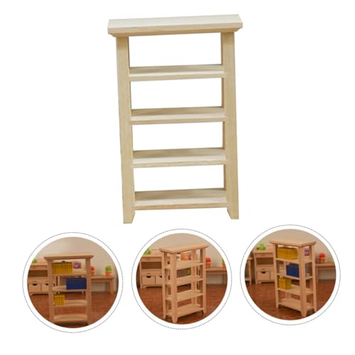 minkissy Miniatur Holz Bücherregal Miniaturmöbel Puppenhaus Deko Vintage Stil Mini Kommode für DIY Modelle und Raumdekoration minkissy Miniatur Holz Bücherregal Miniaturmöbel Puppenhaus Deko Vintage Stil Mini Kommode für DIY Modelle und Raumdekoration von minkissy