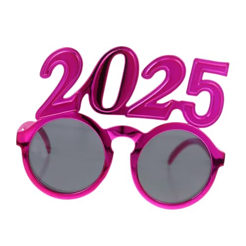 minkissy Neujahrsbrille Lustige Partybrille aus Abs Robust Auffällige Foto Requisiten für Silvester Karneval und Feierlichkeiten für Damen und Herren von minkissy