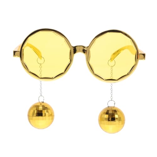 minkissy Partybrille lustige Sonnenbrille lustige brille für erwachsene Spaßbrille Junggesellenabschiedsbrille Lustige Eyewear Disco-Brillenparty Discokugel-Zubehör für Damen Plastik Golden minkissy Partybrille lustige Sonnenbrille lustige brille für erwachsene Spaßbrille Junggesellenabschiedsbrille Lustige Eyewear Disco-Brillenparty Discokugel-Zubehör für Damen Plastik Golden von minkissy