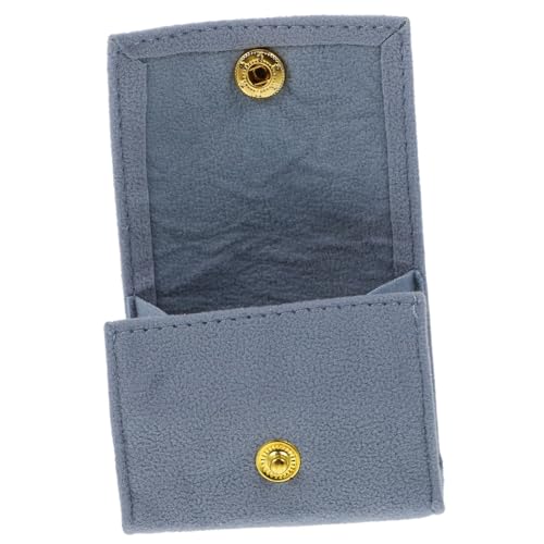 minkissy Reise Schmuckbox mit Elegantem Design Schmuckaufbewahrung für Ringe und Ohrringe Tragbare Schmuckschatulle Himmelblau für Damen und Mädchen von minkissy