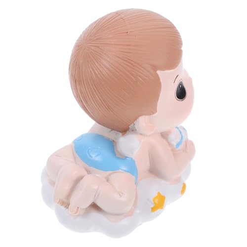 minkissy Resin Boy Cake Topper Tortendeko für Geburtstagstorte Umweltfreundliche Desktop Ornamente Kreative Tischdekoration für Jungen Einzigartiger Resin Kuchenaufsatz Cartoon Design von minkissy