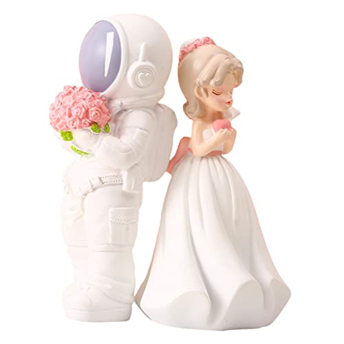 minkissy Romantische Brautpaar Statue aus Resin mit Stabilem Sockel Detailreiche Hochzeitspaar Figur für Treppen und Regaldekoration Langlebiges Kunsthandwerk für Tisch und Regal von minkissy