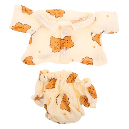minkissy Schlafanzug mit Austauschbaren Pyjamas Süße Plüschtiere Kleidung Kreative Spielzeugbären Outfits für Stofftiere und DIY Puppen von minkissy