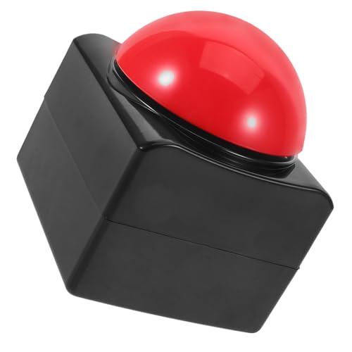 minkissy Spiel Buzzer mit Licht und Alarmton Einfacher Quiz Game Stop Button Family Party Wettbewerbstaste Show Summer für Soziale Events und Spielspaß von minkissy