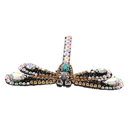minkissy Strasspatches für Schuhe Wunderschöner Drachenfliegen Applikationspatch für Hochzeitskleider Kristallgürtel Kreative DIY Projekte Einfach Anzubringen von minkissy