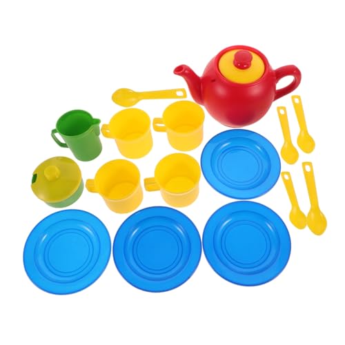 minkissy Teeservice Set Teiliges Sicheres Kunststoff für Teeparty Buntes Stabiles Teegeschirr für Kleinkinder Zubehör für Rollenspiele und Cosplay minkissy Teeservice Set Teiliges Sicheres Kunststoff für Teeparty Buntes Stabiles Teegeschirr für Kleinkinder Zubehör für Rollenspiele und Cosplay von minkissy
