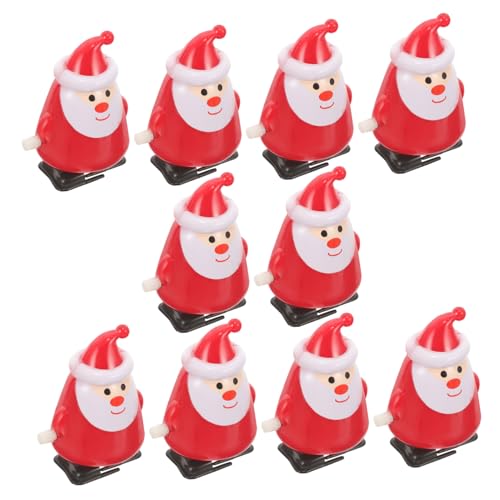 minkissy Teiliges Weihnachtsmann Aufziehspielzeug Lustige Mechanische Lauf Figur aus Umweltfreundlichem Abs Pädagogisch für Kleines Party Mitgebsel von minkissy