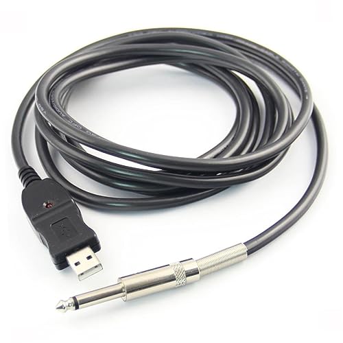 minkissy USB Gitarrenkabel Adapter mit Klinkenstecker und USB Digitale Klangqualität Kompatibel mit Macos und Windows Professionelles Geschirmtes Kabel mit LED Anzeige minkissy USB Gitarrenkabel Adapter mit Klinkenstecker und USB Digitale Klangqualität Kompatibel mit Macos und Windows Professionelles Geschirmtes Kabel mit LED Anzeige von minkissy