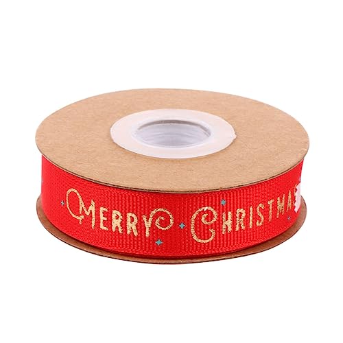 minkissy Weihnachtliches Geschenkband Breit Polyester Geschenkverpackungsschleife Rot mit Goldprägung Robustes Dekoband für DIY Basteln Geschenkverpackung Weihnachtsdeko minkissy Weihnachtliches Geschenkband Breit Polyester Geschenkverpackungsschleife Rot mit Goldprägung Robustes Dekoband für DIY Basteln Geschenkverpackung Weihnachtsdeko von minkissy