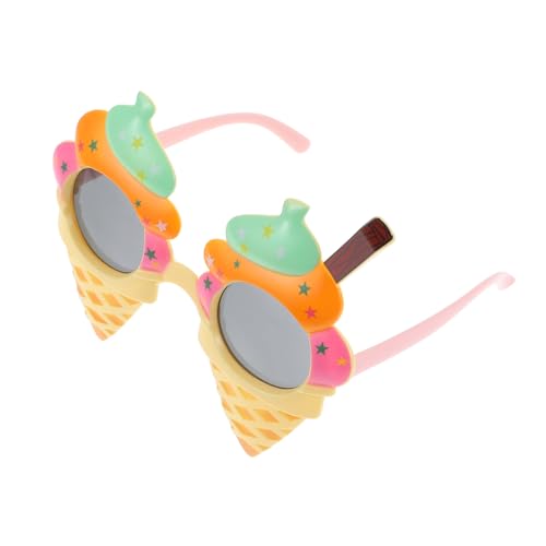 minkissy lustige Brille geformt Spaß LED Eiscreme-Sonnenbrille retro Strand geburtstag fotobrille Partybrille prop Neuartige Partybrille Kostüm Brillen Foto Requisiten Abs von minkissy